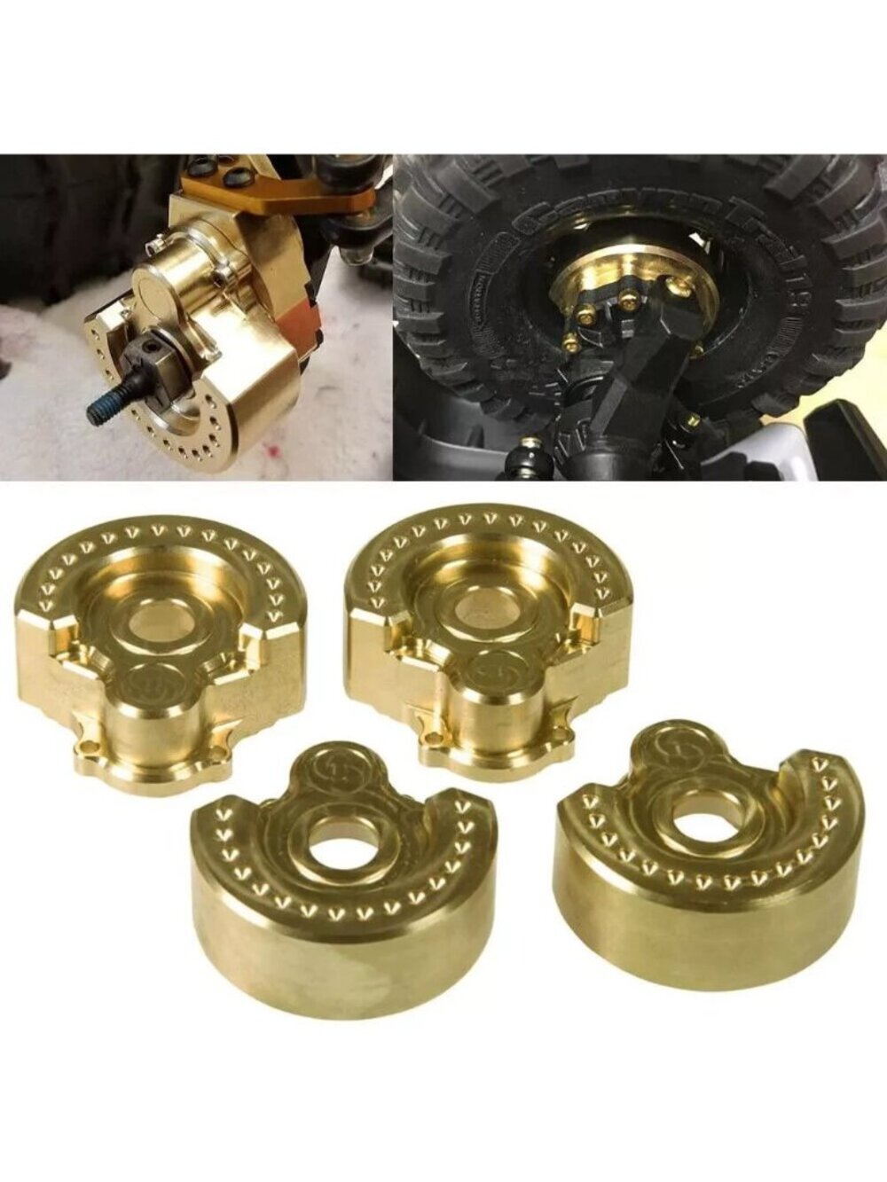For Traxxas TRX-4 1:10 RC Crawler Car Brass Internal Beadlock Wheel Rim Weight